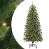 vidaXL Brad de Crăciun artificial cu 300 LED Verde 180 cm PE și PVC