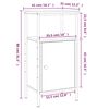vidaXL Noptiere, 2 buc., gri sonoma, 41x31x80 cm, lemn compozit