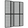 vidaXL Paravan pliabil cu 4 panouri, stil japonez, negru, 160x170 cm