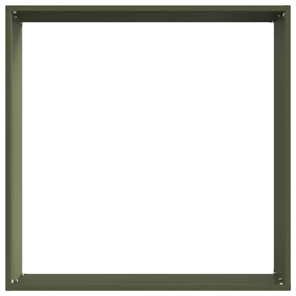 vidaXL Margine pentru gazon Olivengr&oslash;nn 50 x 50 x 13 cm Oțel
