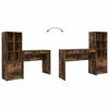 vidaXL Birou cu sertar 2 pcs Stejar fumuriu