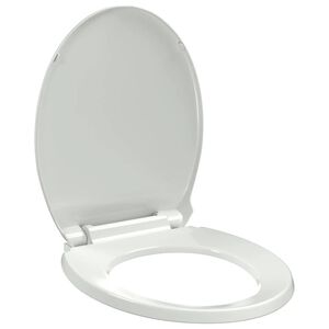 vidaXL Capac WC cu &icirc;nchidere silențioasă, alb, oval