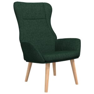 vidaXL Scaun de relaxare, verde &icirc;nchis, material textil
