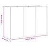 vidaXL Jardinier alb 120x40x80 cm Oțel laminat la rece