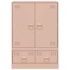 vidaXL Dulap înalt Roz 67x39x95 cm oțel