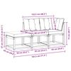 vidaXL Unități de canapea modulară de exterior 3 Bucată natural