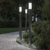 vidaXL St&acirc;lpi iluminatori cu senzor, 3 buc., 110 cm, oțel inoxidabil, IP44