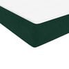 vidaXL Pat box spring cu saltea, verde &icirc;nchis, 80x220 cm, catifea