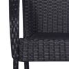 vidaXL Set mobilier de grădină, 5 piese, negru