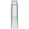 vidaXL Coșuri gabion arcuite 2 buc, 300x50x160/180 cm, fier galvanizat