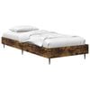 vidaXL Cadru de pat Stejar fumuriu 80 x 200 cm Lemn prelucrat