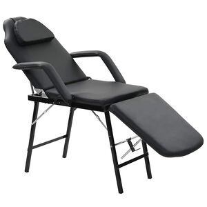 vidaXL Scaun tratament facial, &icirc;nlocuitor piele, 185x78x76 cm, negru