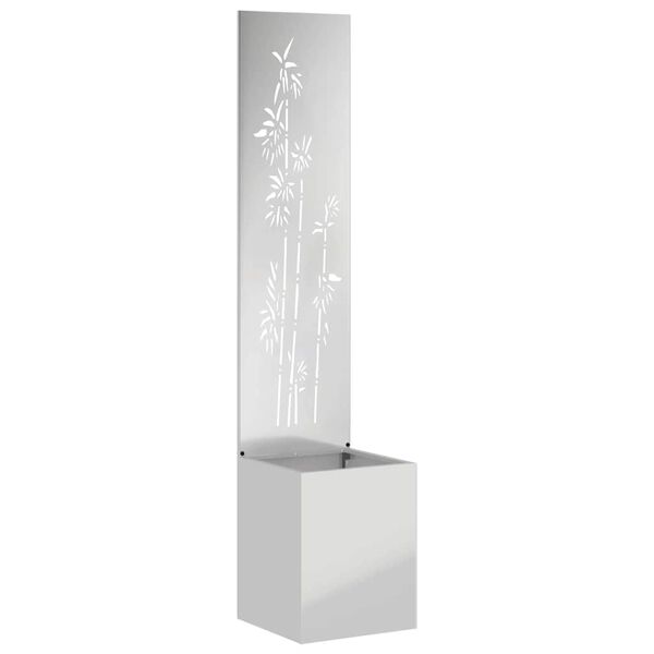 vidaXL Ecran de intimitate pentru grădină Floral Argintiu 32 x 150 cm