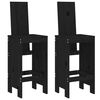 vidaXL Scaune de bar, 2 buc., negru, 40x42x120 cm, lemn masiv de pin