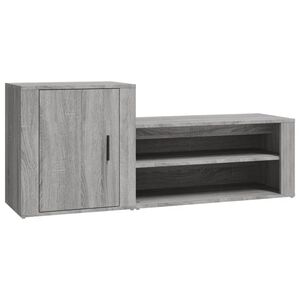 vidaXL Pantofar, gri sonoma, 130x35x54 cm, lemn compozit