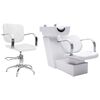 vidaXL Unitate de șamponare cu scaun de salon, piele ecologică
