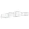 vidaXL Coșuri gabion arcuite 8 buc, 400x30x40/60 cm, fier galvanizat