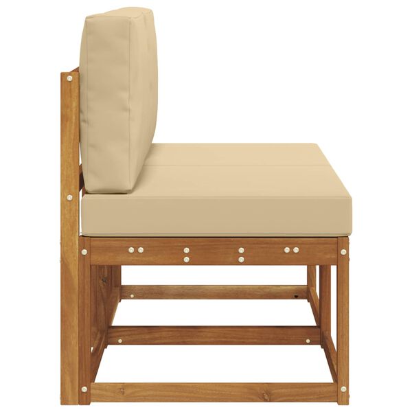 vidaXL 2 Bucată Canapea Medie pentru Exterior Lemn Solid de Acacia