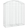 vidaXL Coș gabion arcuit, 150x50x160/180 cm, fier galvanizat