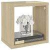 vidaXL Rafturi de perete cub, 4 buc., stejar sonoma, 22x15x22 cm