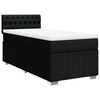 vidaXL Pat box spring cu saltea, negru, 90x190 cm, textil