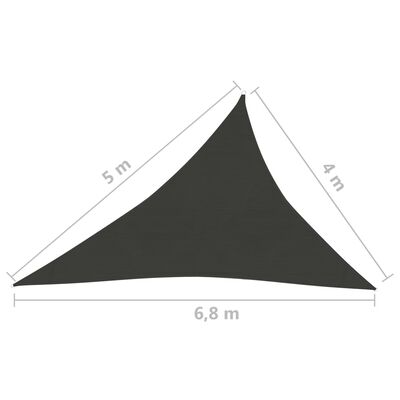vidaXL Pânză parasolar, negru, 4x5x6,8 m, HDPE, 160 g/m²