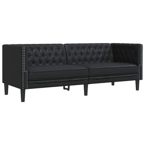 vidaXL Canapea Negru 194 x 74,5 x 70,5 cm PVC
