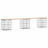 vidaXL Bancă de grădină, design gabion, 203x31x42cm, lemn masiv de pin