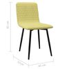 vidaXL Scaune de bucătărie, 2 buc., verde, material textil