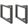 vidaXL Picioare pentru măsuță de cafea &icirc;n formă de T, 2 buc., antracit, 60x25x(42-43) cm, oțel