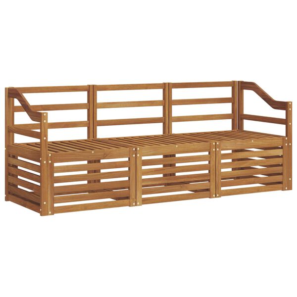 vidaXL Seturi de canapele 3 pcs natural Lemn Solid de Acacia