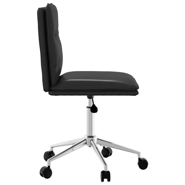 vidaXL Scaun de bucătărie, negru, piele ecologică