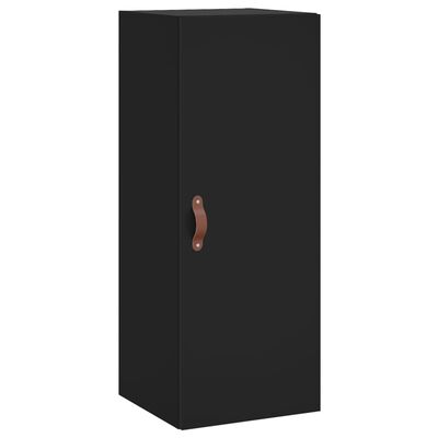 vidaXL Dulap înalt, negru, 34,5x34x180 cm, lemn prelucrat