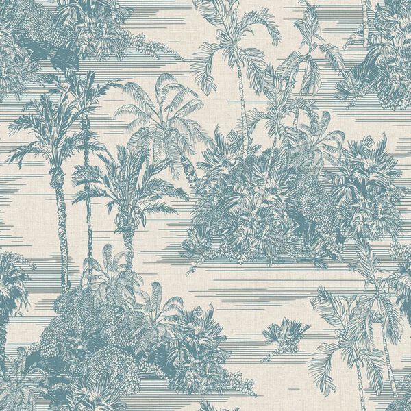DUTCH WALLCOVERINGS Tapet &bdquo;Tropical&rdquo;, bej și albastru deschis