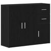vidaXL Bufet din stejar negru 91x29,5x75 cm, lemn stratificat