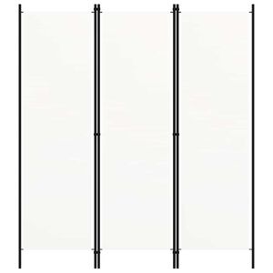 vidaXL Paravan de cameră cu 3 panouri, alb, 150 x 180 cm