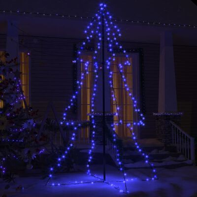 vidaXL Brad Crăciun conic 240 LED-uri, 118x180 cm, interior & exterior