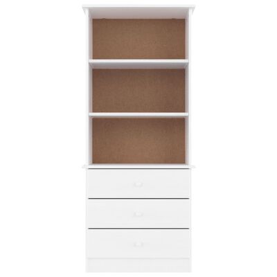 vidaXL Bibliotecă cu sertare „ALTA”, alb, 60x35x142 cm, lemn masiv pin