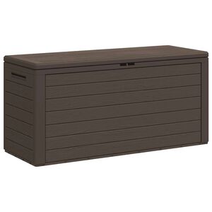 vidaXL Ladă de depozitare pentru grădină, maro, 116 x 44 x 55 cm