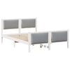 vidaXL Cadru de pat cu headboard Gri deschis 135 x 190 cm țesătură