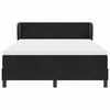 vidaXL Pat cu arcuri cu saltea cu headboard Negru 160 x 200 cm Catifea