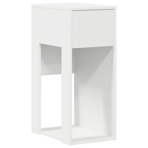 vidaXL Suport turn pentru computer cu sertar alb 30x44x74 cm