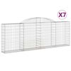 vidaXL Coșuri gabion arcuite 7 buc, 300x30x100/120 cm fier galvanizat