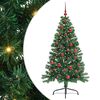 vidaXL Pom de Crăciun artificial pre-iluminat Verde 150 cm PVC