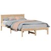 vidaXL Cadru de pat Maro 140 x 190 cm Lemn masiv de pin