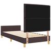 vidaXL Cadru de pat cu headboard Maro &icirc;nchis 80 x 200 cm țesătură