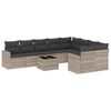 vidaXL Set canapele de grădină cu perne 10 piese gri deschis poliratan