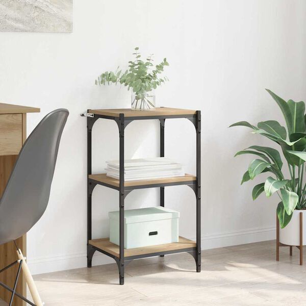 vidaXL Dulap pentru cărți stejar artizanal 40 x 33 x 70,5 cm