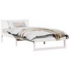 vidaXL Cadru de pat cu headboard Alb 80 x 200 cm Lemn de pin masiv