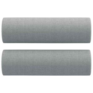 vidaXL Perne decorative, 2 buc., gri deschis, &Oslash;15x50 cm, textil